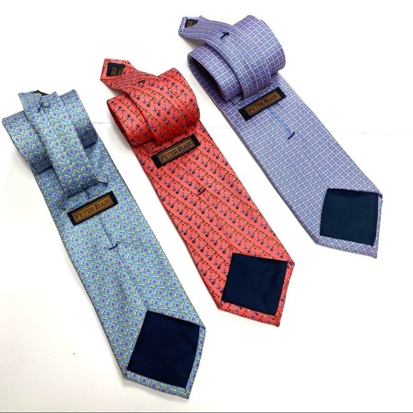 Peter Blair 3 Bundles 100% Silk Graphic Print Ties - Picture 3 of 8